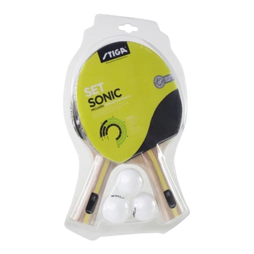 Stiga Set Sonic 2 bat og 3 bolde